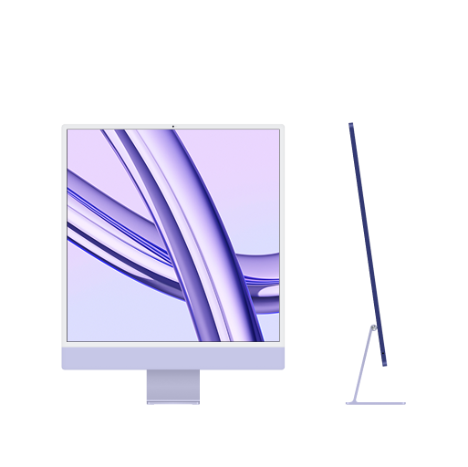 An Apple Silicon iMac with a square screen.