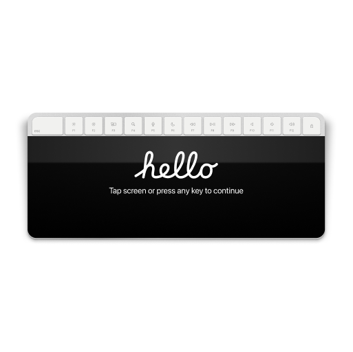 A big touchscreen and a function row in Apple style.
